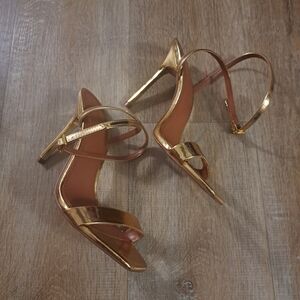 ASOS Design Gold Strappy Heels Women's Size 7